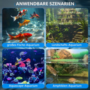 XIIW Aquarium UVC Klärer Pumpe 1200L/H, 4-in-1 UV-C Innenfilter gegen grünes & trübes Wasser, für 180–420L