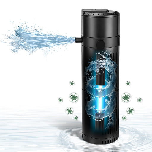 XIIW Aquarium UVC Klärer Pumpe 1800L/H, 4-in-1 UV-C Innenfilter gegen grünes & trübes Wasser, für 300–700L