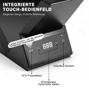 XIIW Elektrisk vinkøler med touchscreen 5 - 18℃ | Støjsvag flaske-køler 39 dB til vin & champagne | Smart vinkøler, sort
