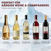 XIIW elektrisk vinkøler med touchskærm 5 - 18℃ | Støjsvag flaskekøler 39 dB til vin og champagne | Smart vintemperering, sort