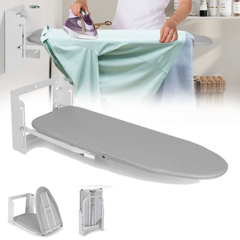 XIIW Wall-Mounted Height-Adjustable Ironing Board – Foldable and Space-Saving for Small Apartments – 92 x 31 cm, up to 15 kg