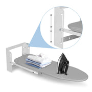 XIIW Wall-mounted ironing board, height-adjustable – foldable and space-saving for small apartments – 92 x 31 cm, up to 15 kg