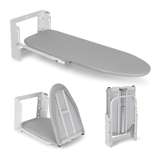 XIIW Planche à repasser murale réglable en hauteur – Pliable et peu encombrante pour petits logements – 92 x 31 cm, jusqu’à 15 kg