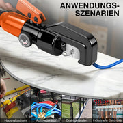 XIIW Hydraulische Crimpzange 4–50 mm² – Kabelschuhzange mit 9 Pressbacken, Kabelschneider und Transportkoffer