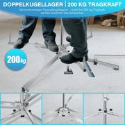 XIIW professionell röravrullare med 200 kg bärförmåga | rörhaspel för golvvärme i DC03-stål | justerbar avrullare för PEX-rör och kablar upp till 600 m