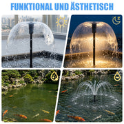 XIIW Teichfilter mit UVC, 45W-Pumpe 3000 l/h, RGB-Licht, 3 Springbrunnendüsen & Wasserfall