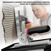 Tile finishing trowel set – 6 interchangeable blades, ergonomic handle, ideal for tiles, natural stone, concrete & flooring