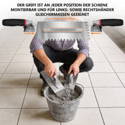 Tile trowel set – 6 replaceable blades, ergonomic handle, ideal for tiles, natural stone, concrete & flooring