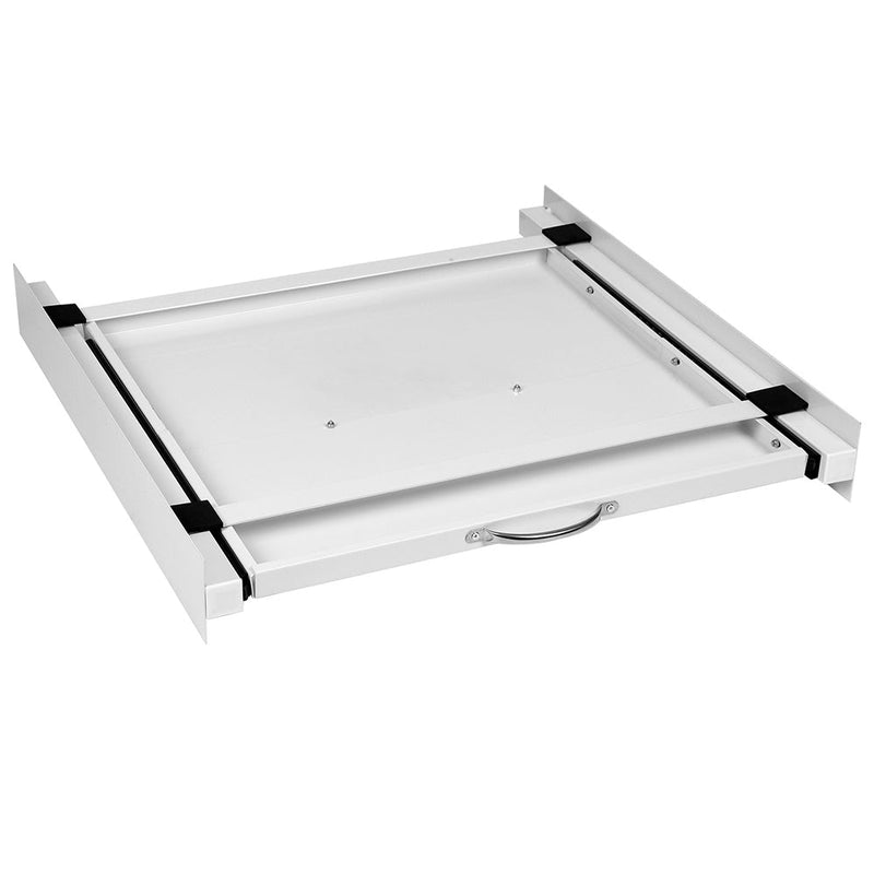 Mellanram med utdragbar hylla i stål | 60x54 cm | Max. 100 kg för tvättmaskin och torktumlare