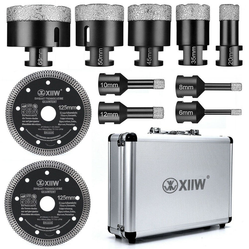 Diamond - cutting disc & core drill bit set – professional tiler tool 125mm