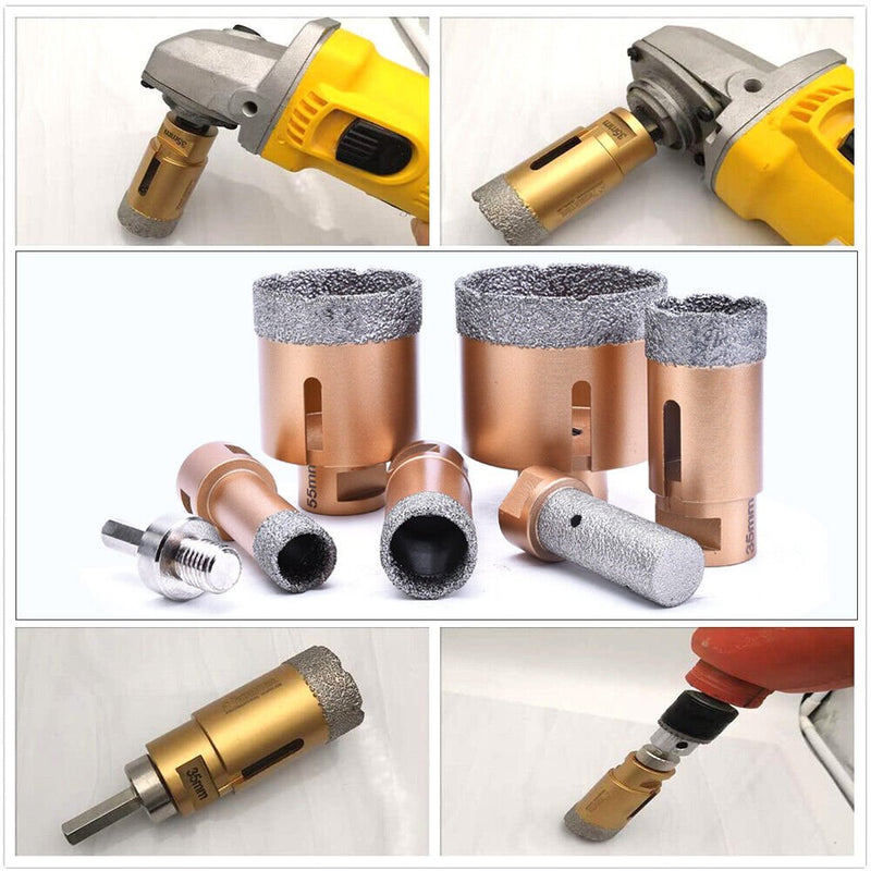 M14 core bit 20/27/35/55/68 + finger bit + HEX adapter + 2x 125mm diamond discs