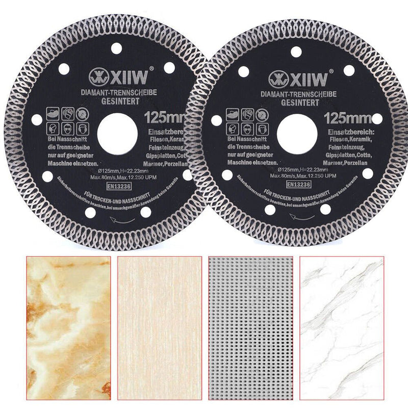 XIIW 2 pcs diamond cutting disc | 125 mm | 1.4 mm thin