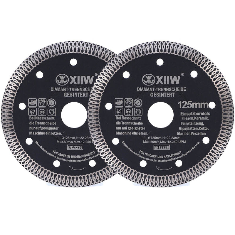XIIW 2-piece diamond cutting disc | 125mm | 1.4mm thin