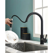 XIIW sink mixer tap | Pull-out | high pressure | with spray head | 2 spray modes | 360° | retractable hose