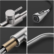 XIIW Sink Mixer Tap | Retractable Hose | 360° | With Spray Head | Pull-Out | 3 Spray Modes|